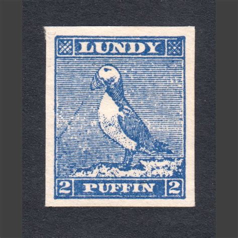 Lundy 1942 Forgery Of 2p Puffins Cut Out From Tighearna Miniature