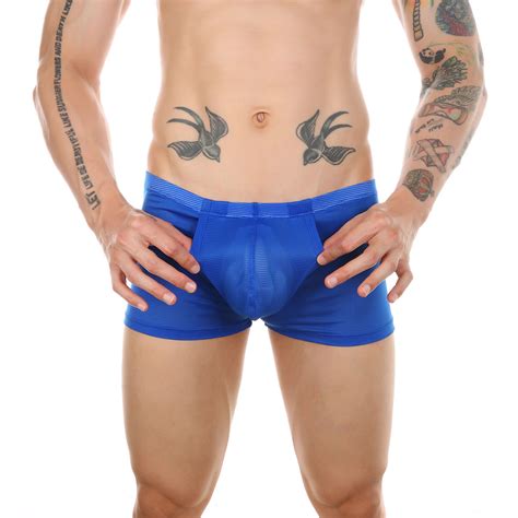 Herren Mesh Offene Schritt Unterw Sche Atmungsaktive Unterhose Boxer