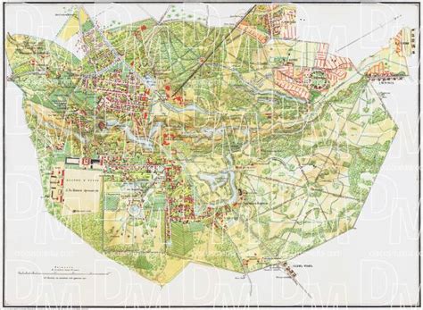 map  pavlovsk   buy vintage map replica poster print   picture