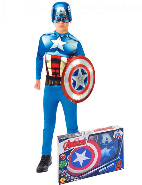 Coffret Classique Captain America™ Avec Bouclier Garçon Deguise Toi