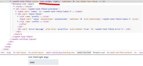 Text Align In Textfield Is Ignored Issue Vaadin Flow Github