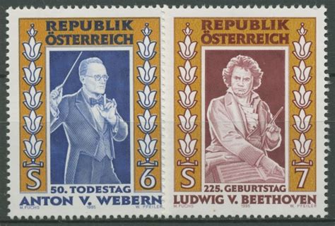 Österreich 1995 Komponisten Anton Webern Ludwig van Beethoven 2174 75