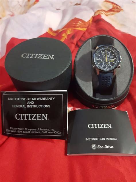 Citizen World Chronograph At Blue Angels Fesyen Pria Jam Tangan Di Carousell