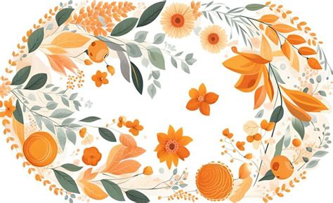 Premium Photo | Beautiful Orange Floral Background