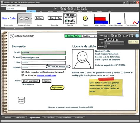 Prototipos, bocetos y wireframes con Balsamiq Mockups