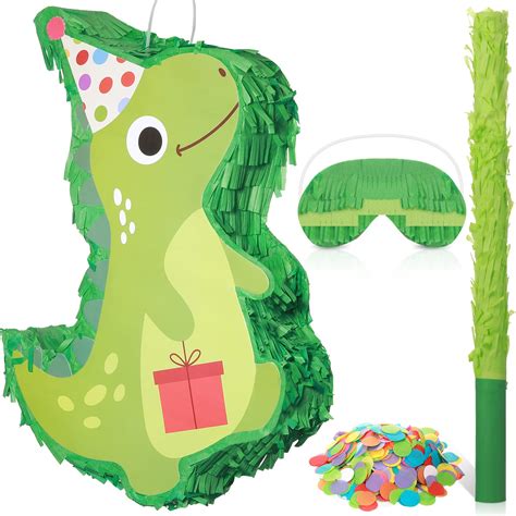 Buy Srattedinosaur Pinata With A Blindfold And Pinata Stick Cute Dino