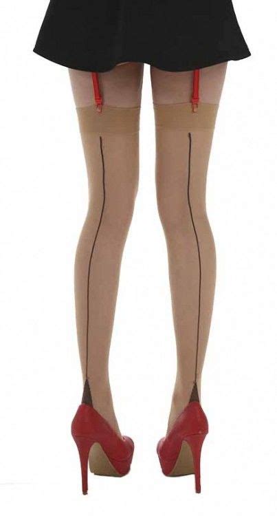 pończochy JIVE SEAMED NUDE COFFEE sklep RockMetalShop pl