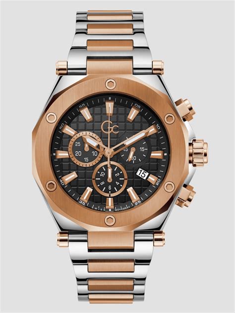 Gc Two Tone Chronograph Watch GUESS