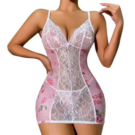 EHQJNJ Red Lingerie Teddy Lace Women S Underwear Long Sleeve Hot Drill