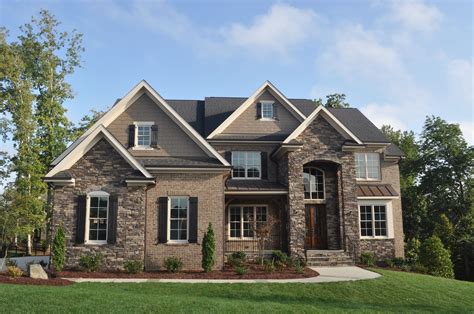 Exterior with stone, brick, and siding. | Exterior Ideas | Pinterest