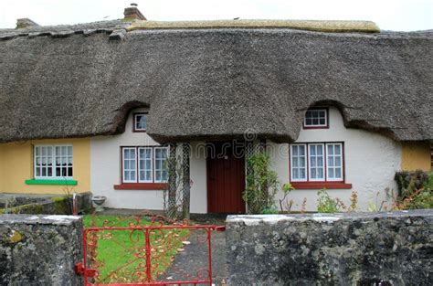 Colorful Tatched Cottages in the Charming Village of Adare,Ireland,Fall ...