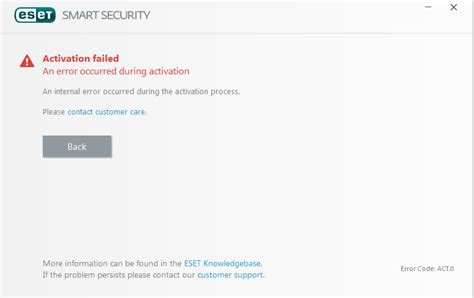 Activation Error Code Act Eset Internet Security Eset Smart