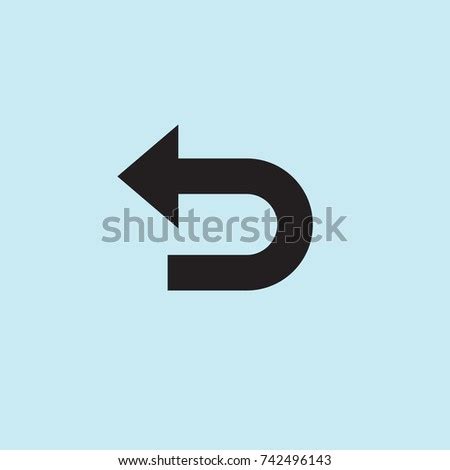 undo icon black blue background stock vector  shutterstock