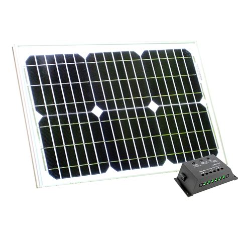 Buy Pk Green 20w 12v Solar Panel With 10a Charge Controller For 12v