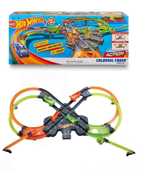 Mattel Hot Wheels Colossal Crashing Race Track Play Set 22 Pieces ShopStyle Board Games