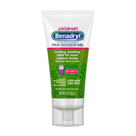 buy benadryl anti itch camphor cooling gel  kids travel size  oz