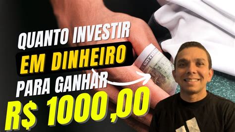 QUANTO INVESTIR PARA RECEBER R 1000 00 DE RENDA MENSAL YouTube