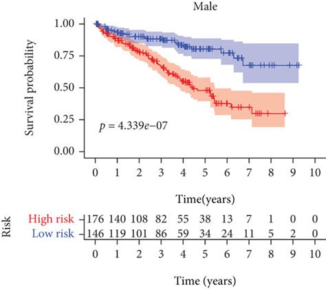 Kaplan Meier Survival Curves For The High Risk Group And Low Risk Group