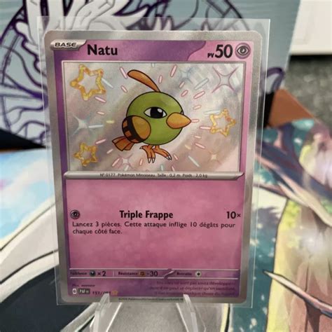 CARTE POKÉMON Natu 151 091 Shiny Destinées De Paldea EV4 5 FR Neuve EUR