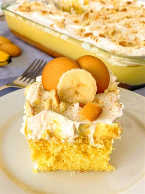 Easy Banana Pudding Poke Cake Recipe Whiskful Cooking