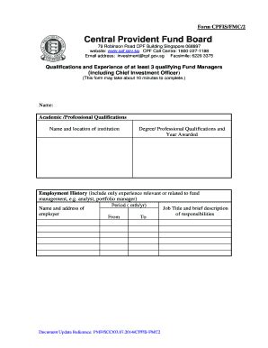 Form Cpfis Fmc Cpf Board Mycpf Cpf Gov Fill And Sign Printable