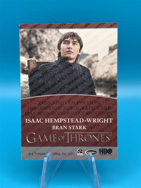 Game Of Thrones Isaac Hempstead Wright Bran Stark Inscription