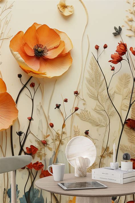 3d Floral Wallpaper For Walls For Cozy Home Morphico