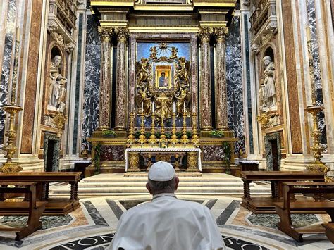 Pope Francis' future tomb, at the feet of the Virgin Mary