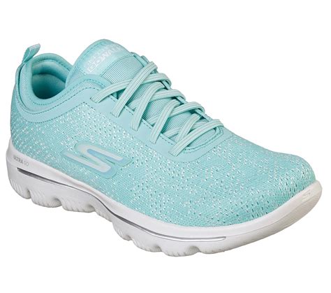 Skechers Turquoise Go Walk Evolution Ultra Mirab Lace Up Shoes For