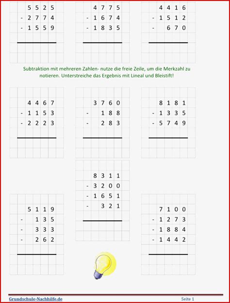 Schriftliche Mathe Übungen Klasse 3 Mathematik Kostenlose