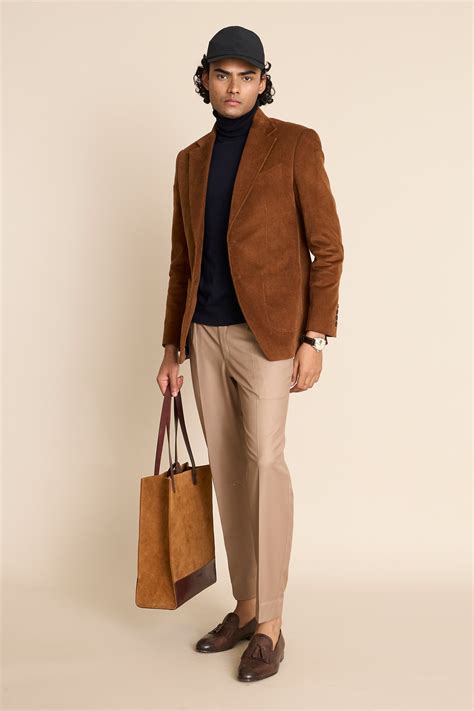 Buy Brown Cotton Corduroy Blazer For Men By Gargee Designers Online At Aza Fashions