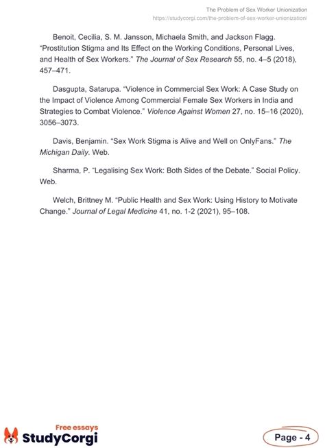 The Problem Of Sex Worker Unionization Free Essay Example