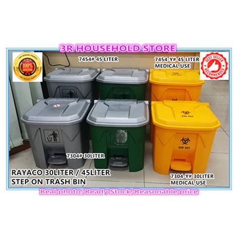 Rayaco Liter Step On Trash Bin Shopee Malaysia