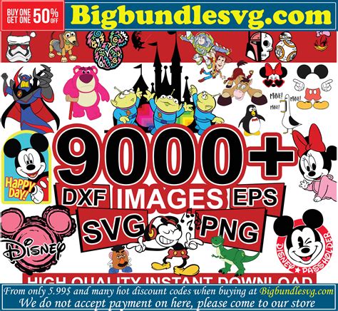 Disney Bundle Svg, Disney Characters Svg, Disney Cricut Svg, - Inspire ...