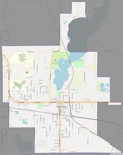 Map Of Emmetsburg City