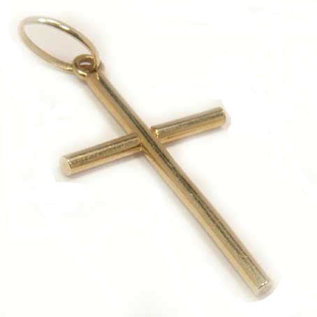 Crucifixo Em Ouro 18k Canudo 2CZO0156 Ouro Amarelo Na Monte Blanco