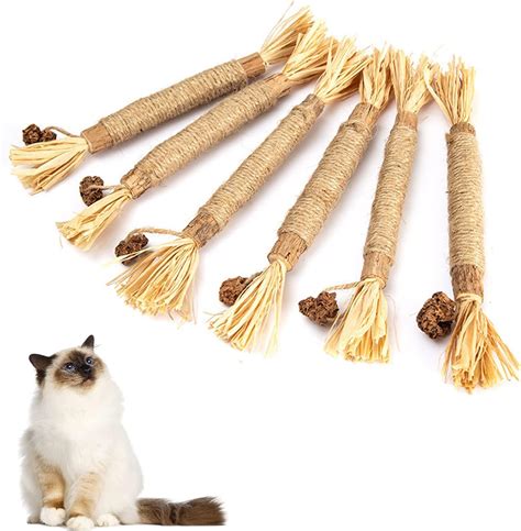 Yht Pcs Natural Matatabi Silvervine Cat Chew Sticks For Indoor Cat