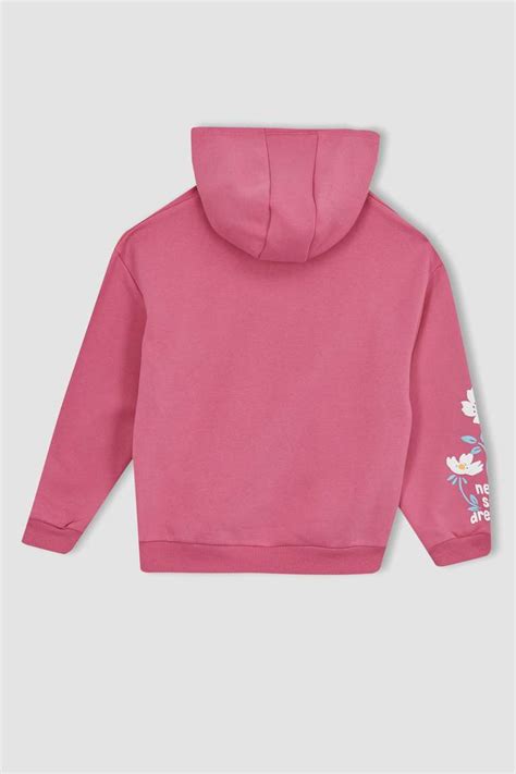 Розовый Девочки и подростки Свитшот оверсайз из плотной ткани для ...