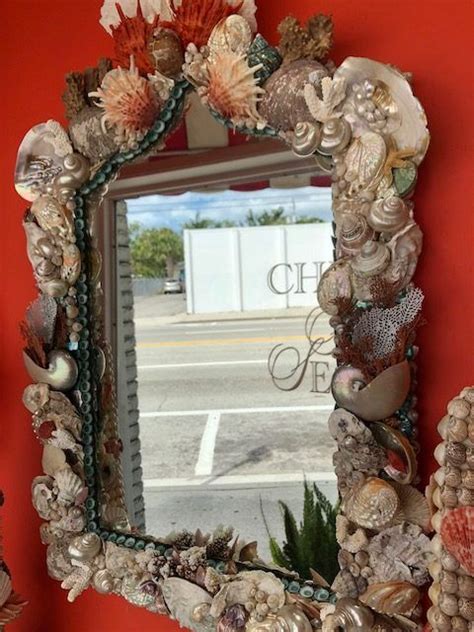 Mirrors Christas South Seashells Coral Mirror Sea Shell Decor