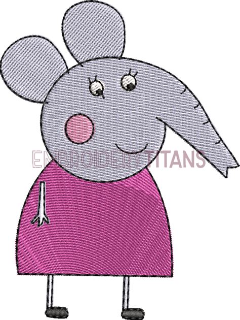 Mrs Elephant Peppa Pig Free Machine Embroidery Design Download in PES ...