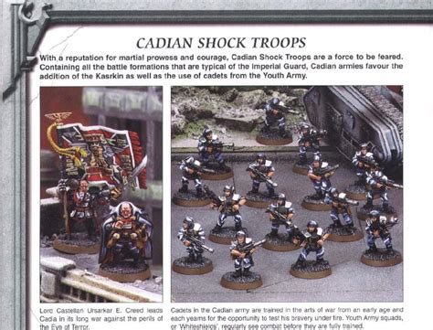 3rd Edition Cadians Codex Eye Of Terror Copyright Games Workshop