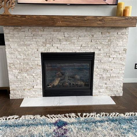 how to install a mantel on a stone fireplace
