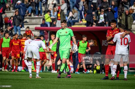 Ac Milan Players React During Primavera 1 Match Between As Roma U19