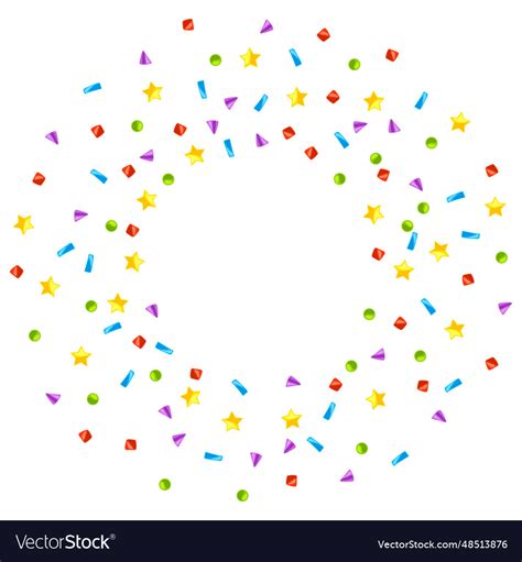 Color confetti background happy birthday and Vector Image