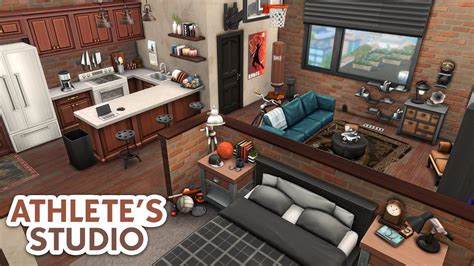 Athletes Studio Apartment 🏀 The Sims 4 Speed Build Apartment