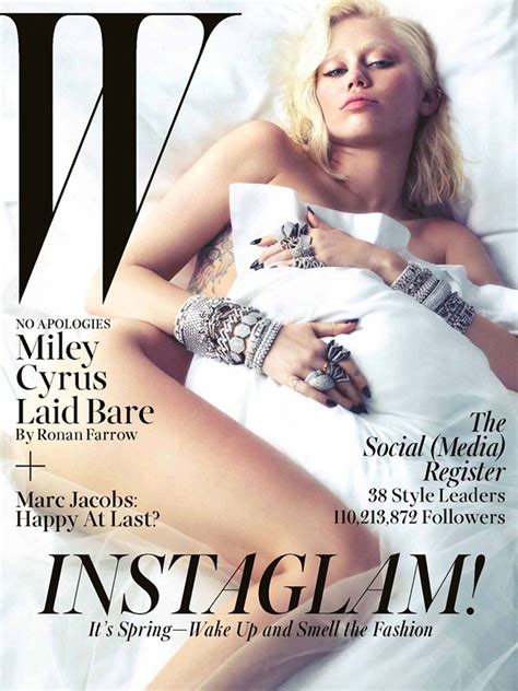 Miley Cyrus On W Magazine Why She Had Black Nails And Bleached Brows