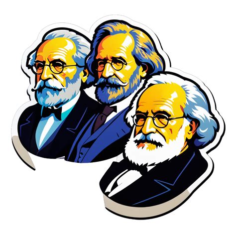 I Made An Ai Sticker Of Karl Marx With Friedrich Hayek