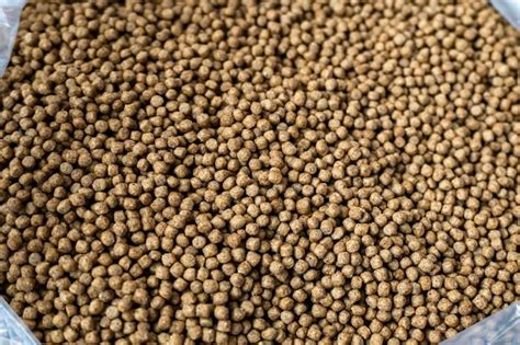 Органический корм для животных в мелких гранулах 2023 крупным планом ...