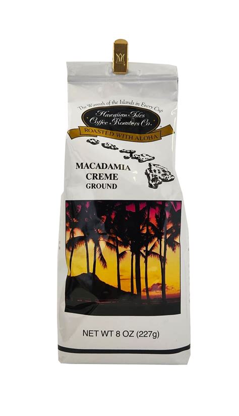 Hawaiian Isles Coffee Roasters Co Macadamia Creme Ground Coffee 8oz