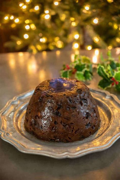 British Christmas Pudding with Brandy Sauce - Culinary Ginger